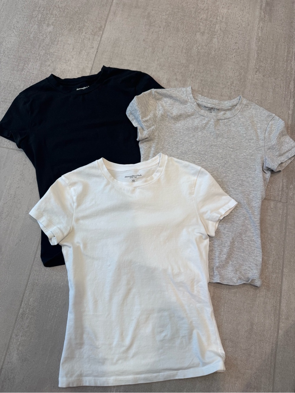 Abercrombie & Fitch Short Sleeve Tees - White, Black & Grey
